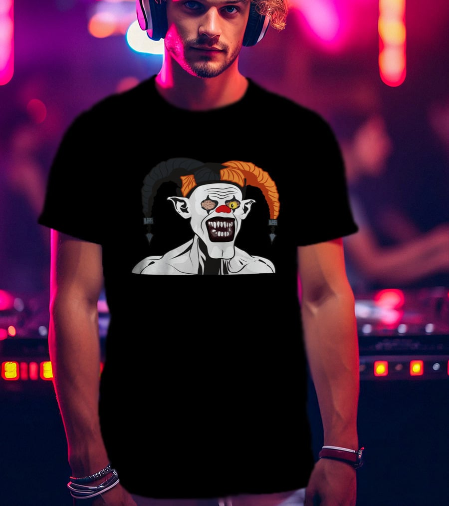 Killer Clown Harlequin Joker Monster Creepy T-Shirt