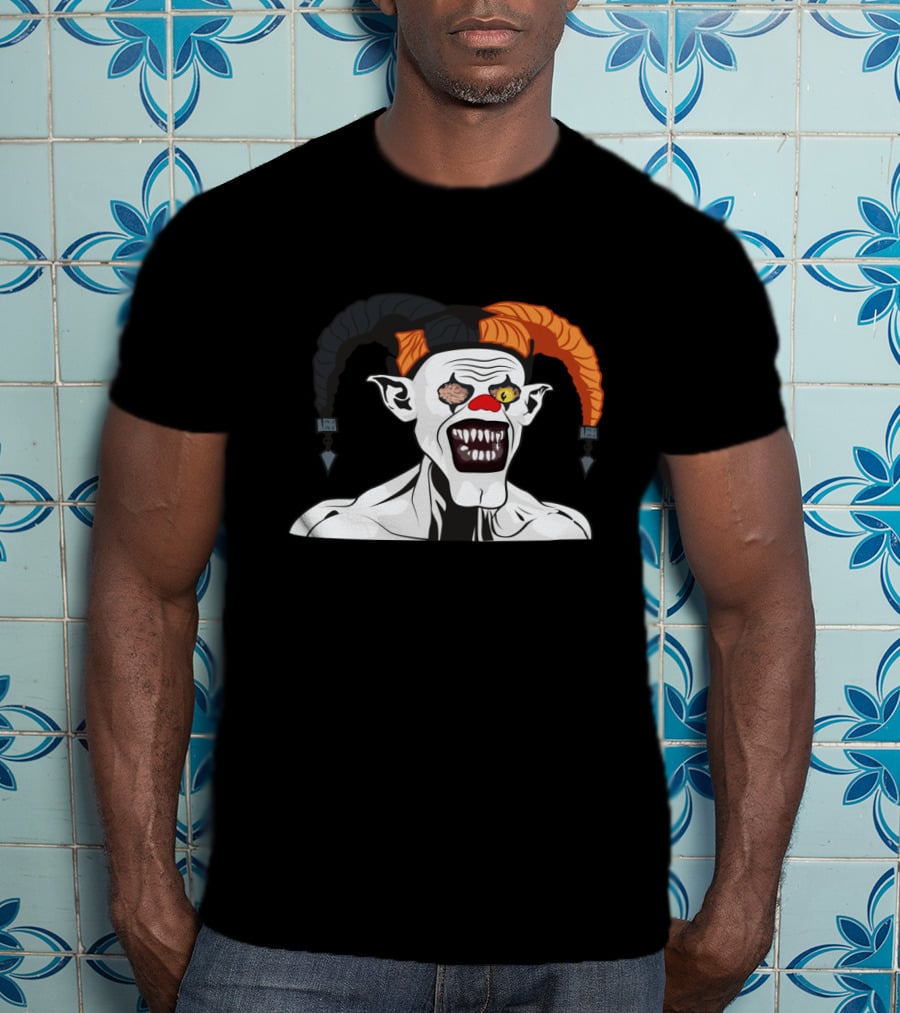 Killer Clown Harlequin Joker Monster Creepy T-Shirt