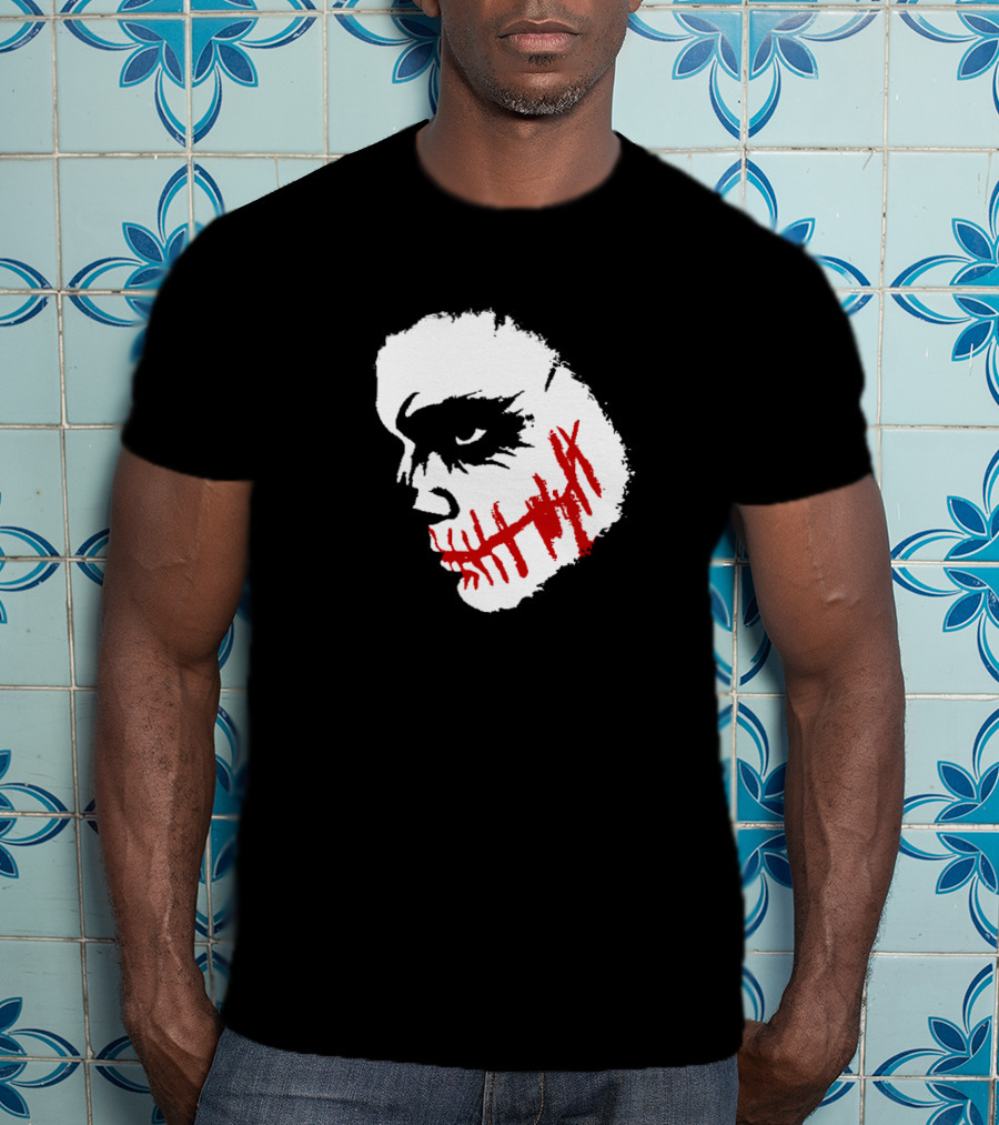 Scary Face Clown Joker Dark Grunge Red Smear T-Shirt