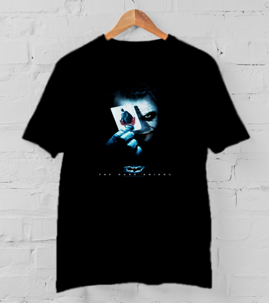 The Dark Knight Joker Batman Card Iconic Movie Villain Image T-Shirt