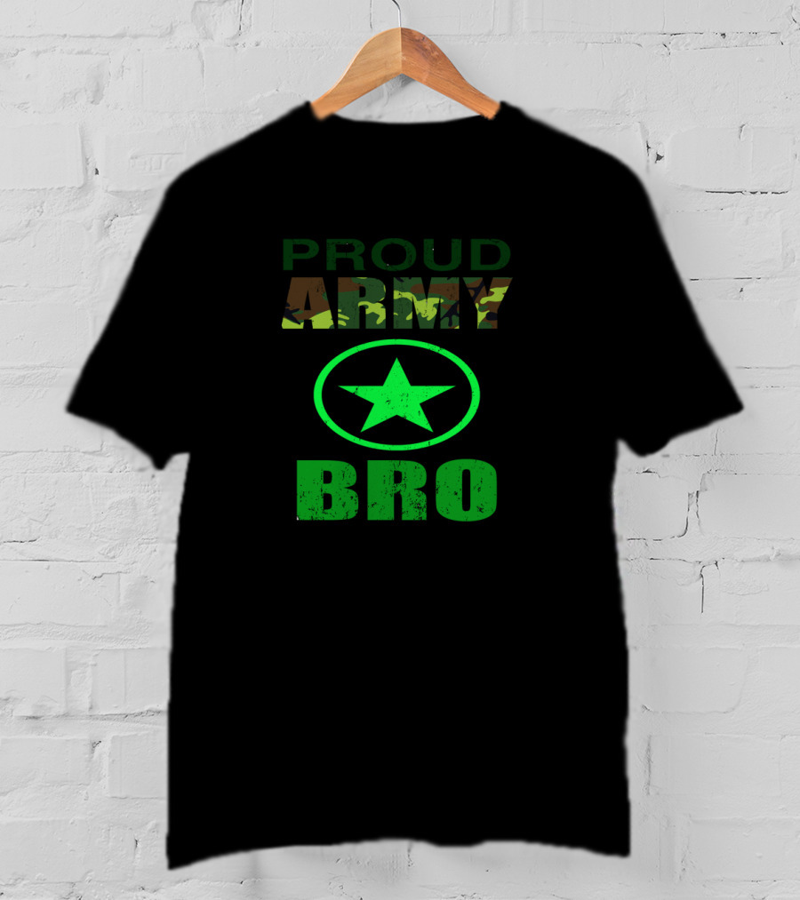 Proud Army Bro Camouflage Star T-Shirt