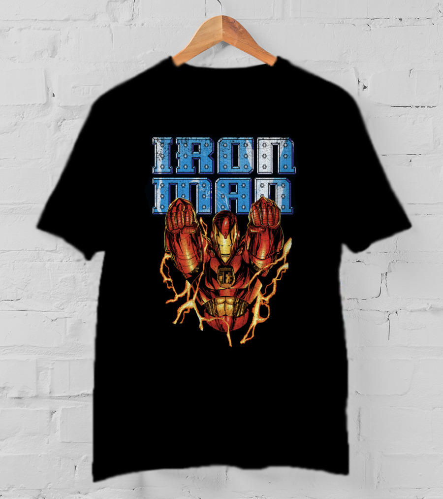 Iron Man Marvel Avengers In Flight Iconic Comic T-Shirt
