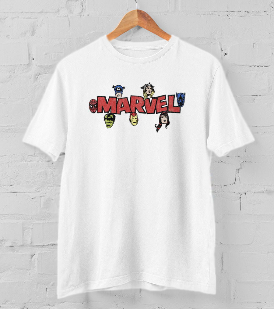 Marvel Avengers Iconic Heroes Heads T-Shirt