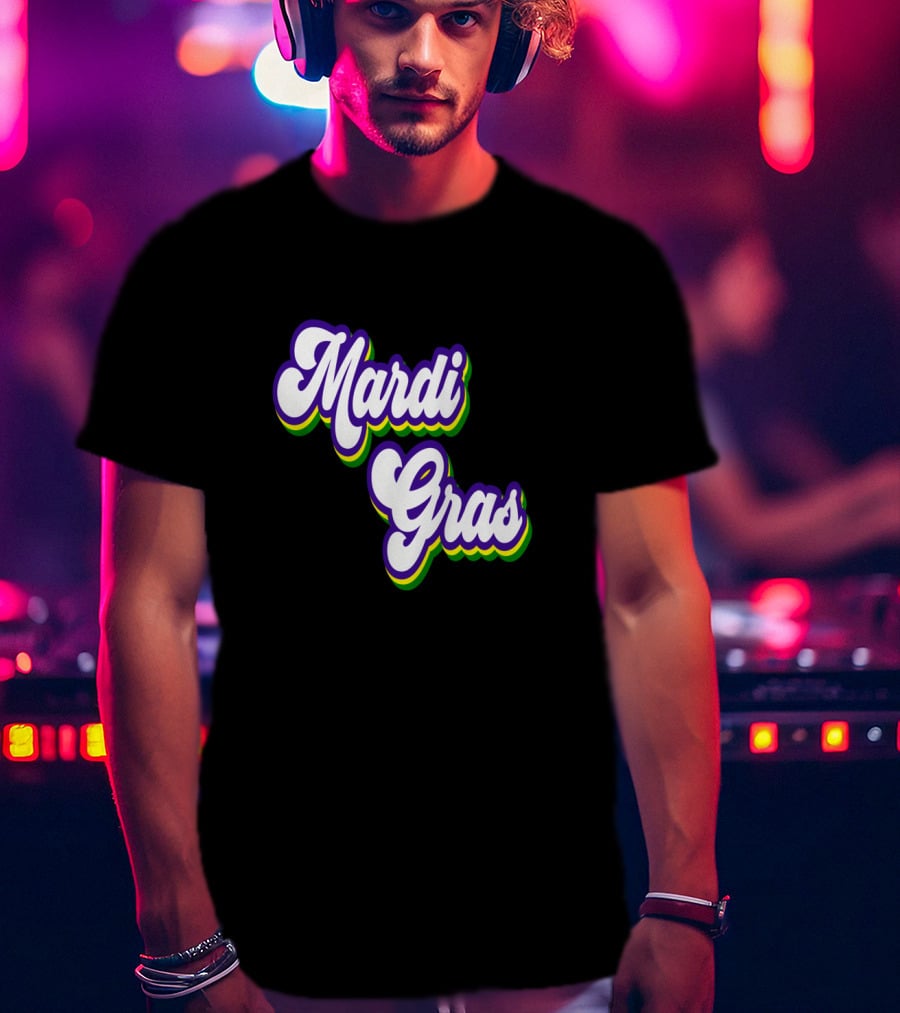 Mardi Gras Retro Vintage T-Shirt
