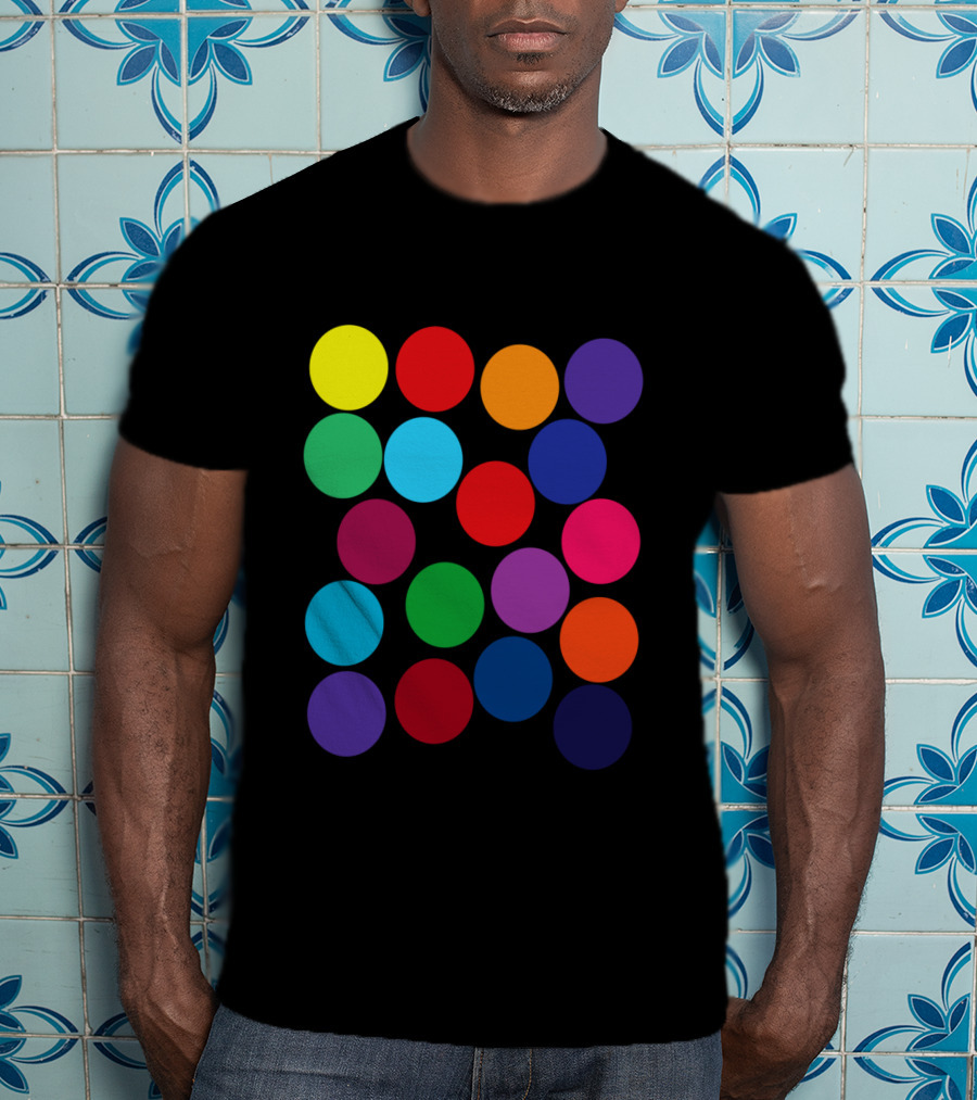 Color Blind Glasses First Time Rainbow Dots T-Shirt