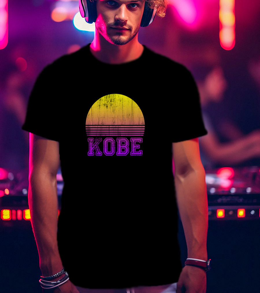 Kobe Distressed Sunset Japan Vacation T-Shirt