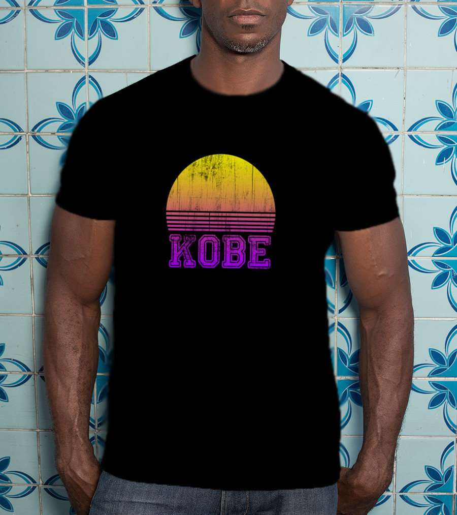 Kobe Distressed Sunset Japan Vacation T-Shirt