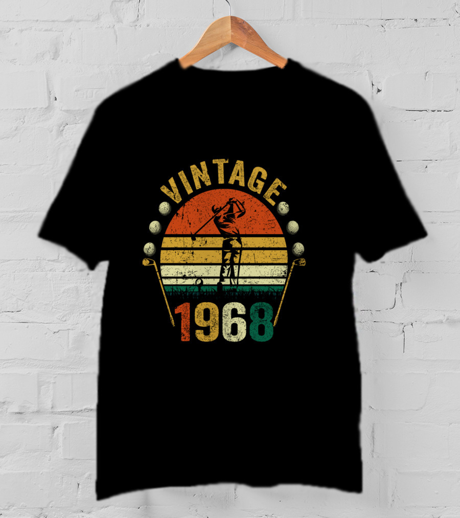 Vintage 1968 Golfer Golf Lover T-Shirt