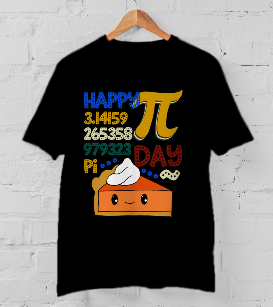 Happy Pi Day Kawaii Pumpkin Pie 3.14159 Vintage Math T-Shirt