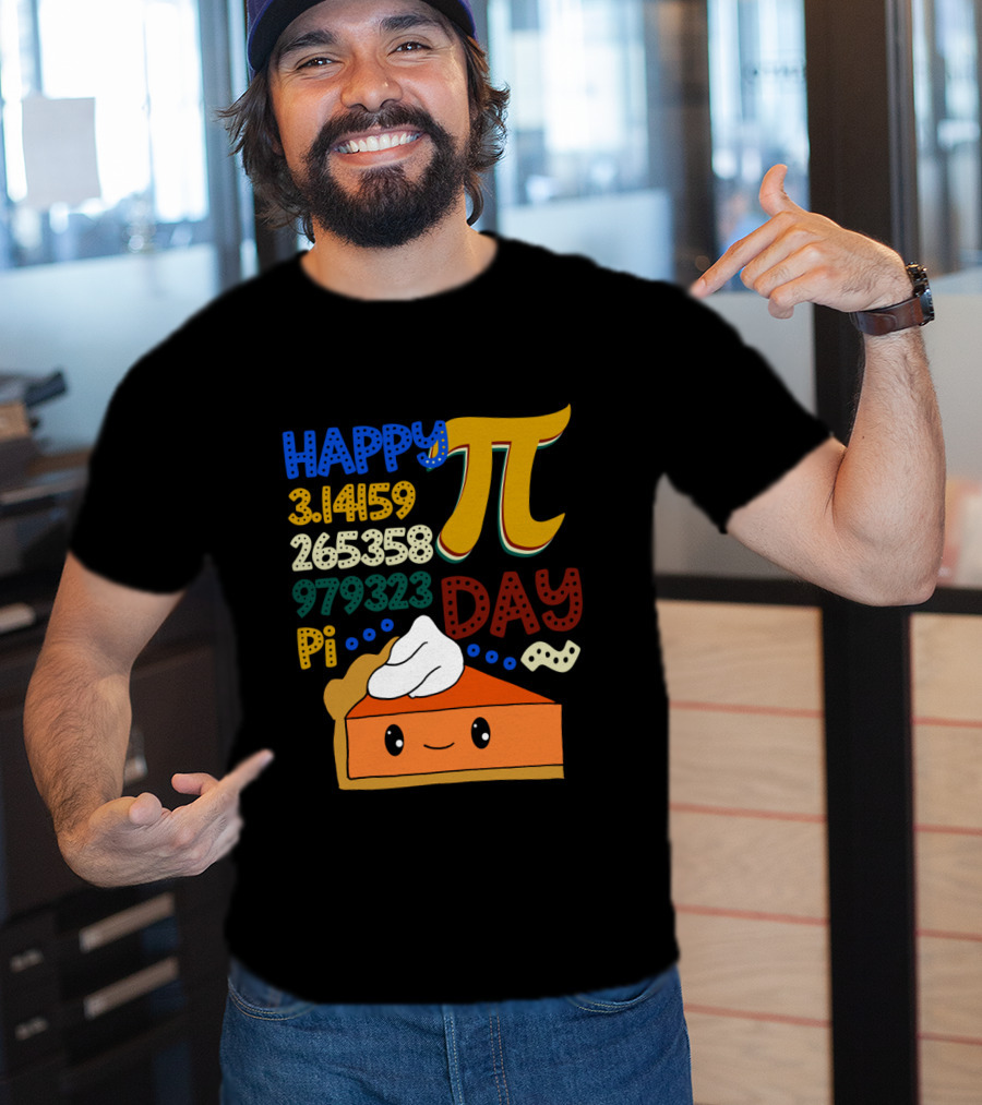 Happy Pi Day Kawaii Pumpkin Pie 3.14159 Vintage Math T-Shirt