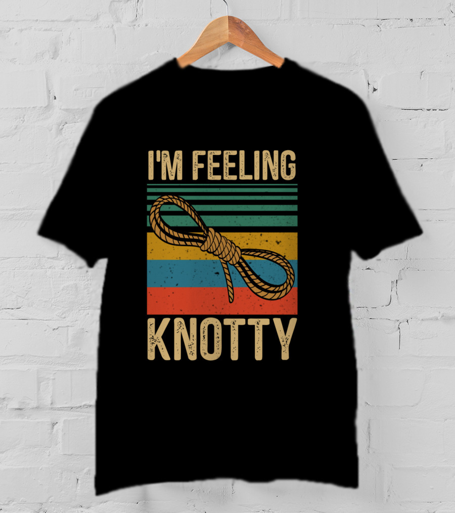 I'm Feeling Knotty Rope Vintage Stripes T-Shirt