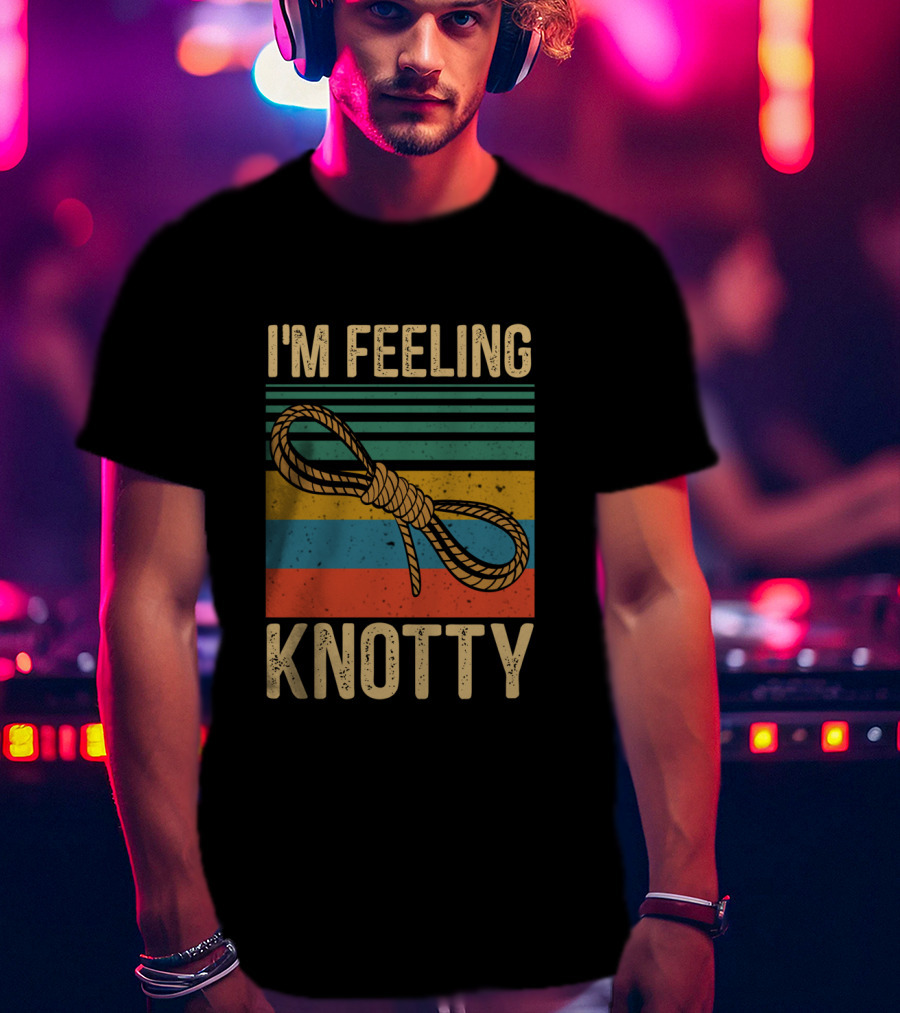 I'm Feeling Knotty Rope Vintage Stripes T-Shirt