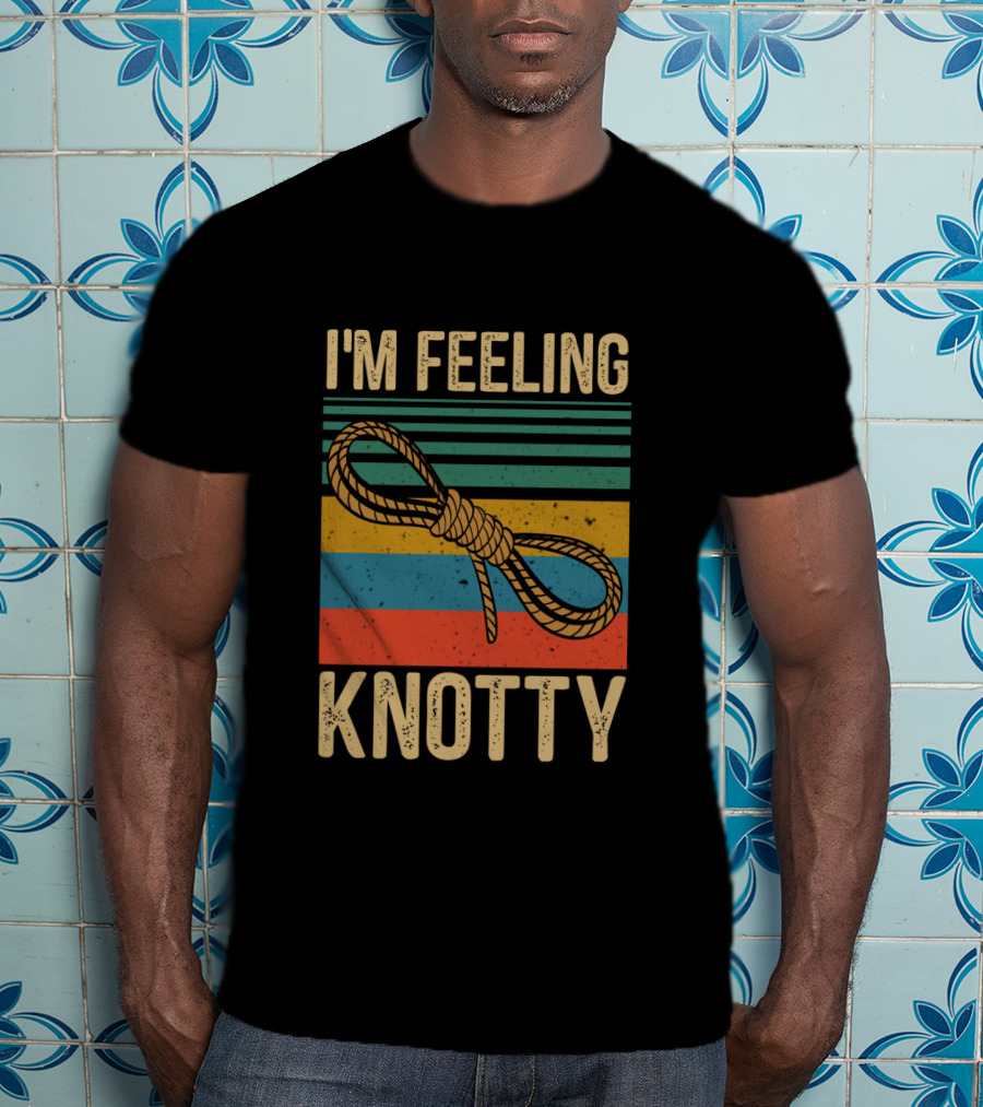 I'm Feeling Knotty Rope Vintage Stripes T-Shirt