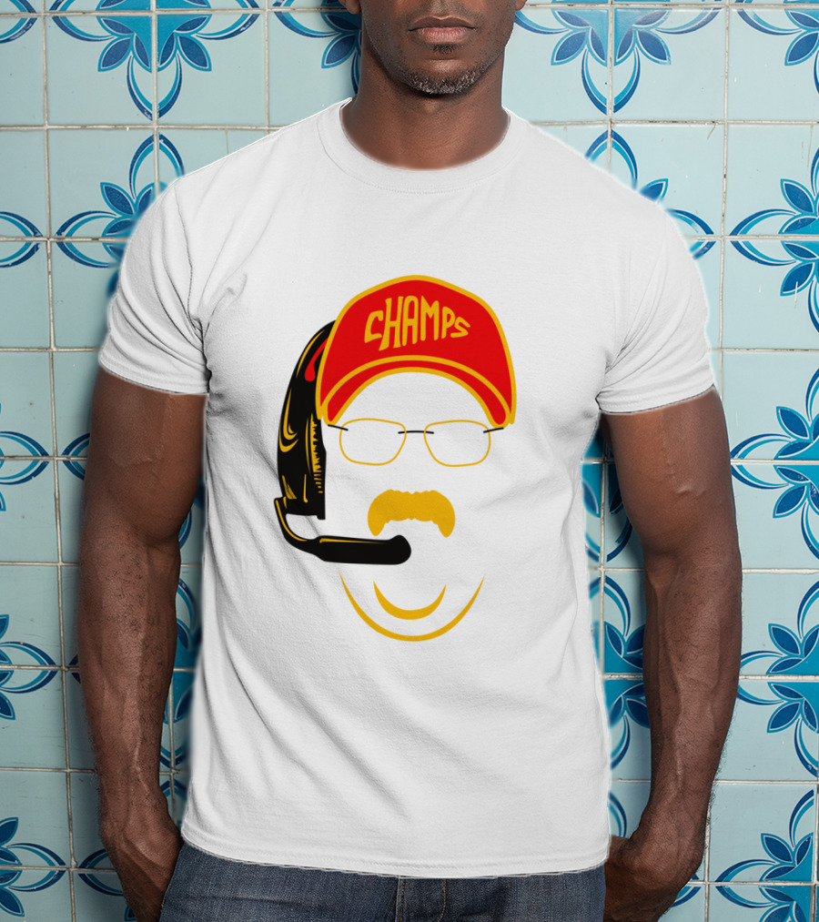 Kansas City Football Pride Champs Coach Headset T-Shirt