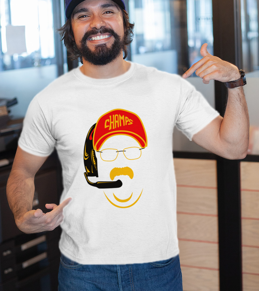 Kansas City Football Pride Champs Coach Headset T-Shirt