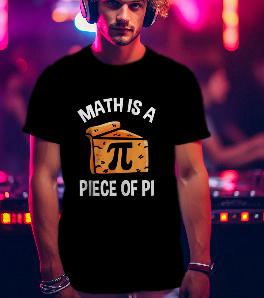 Math Is A Piece Of Pi Fun Nerd Teacher T-Shirt