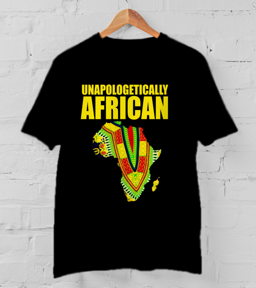 Unapologetically African Melanin Pride Kente Map T-Shirt