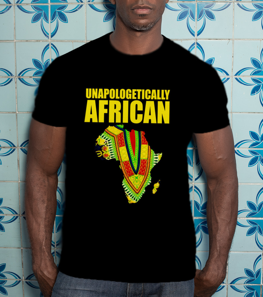 Unapologetically African Melanin Pride Kente Map T-Shirt