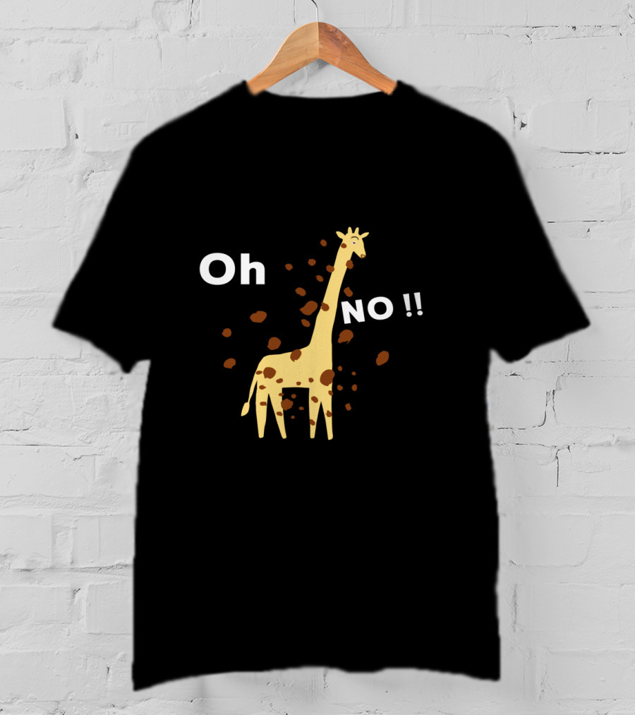 Oh No Giraffe Spots Wildlife Animal T-Shirt