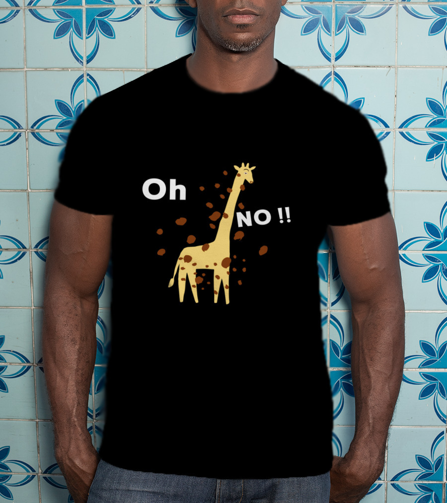 Oh No Giraffe Spots Wildlife Animal T-Shirt