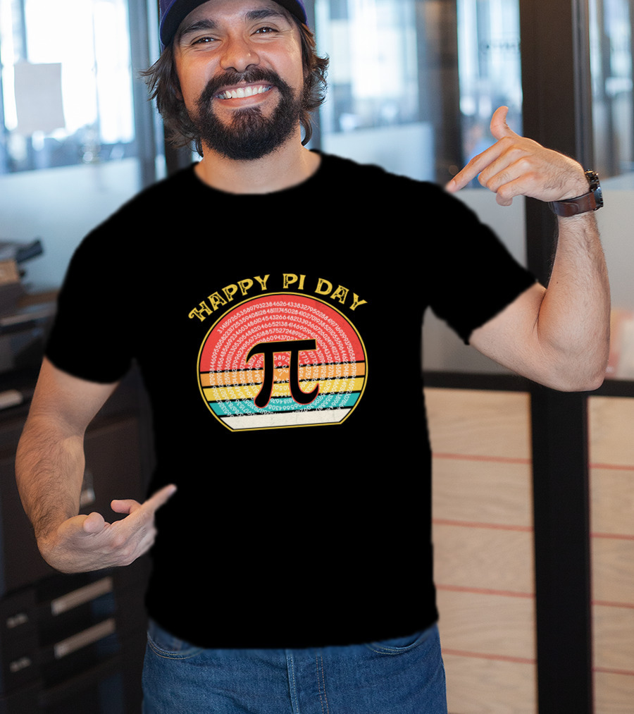 Happy Pi Day Vintage Retro Numbers Pi T-Shirt