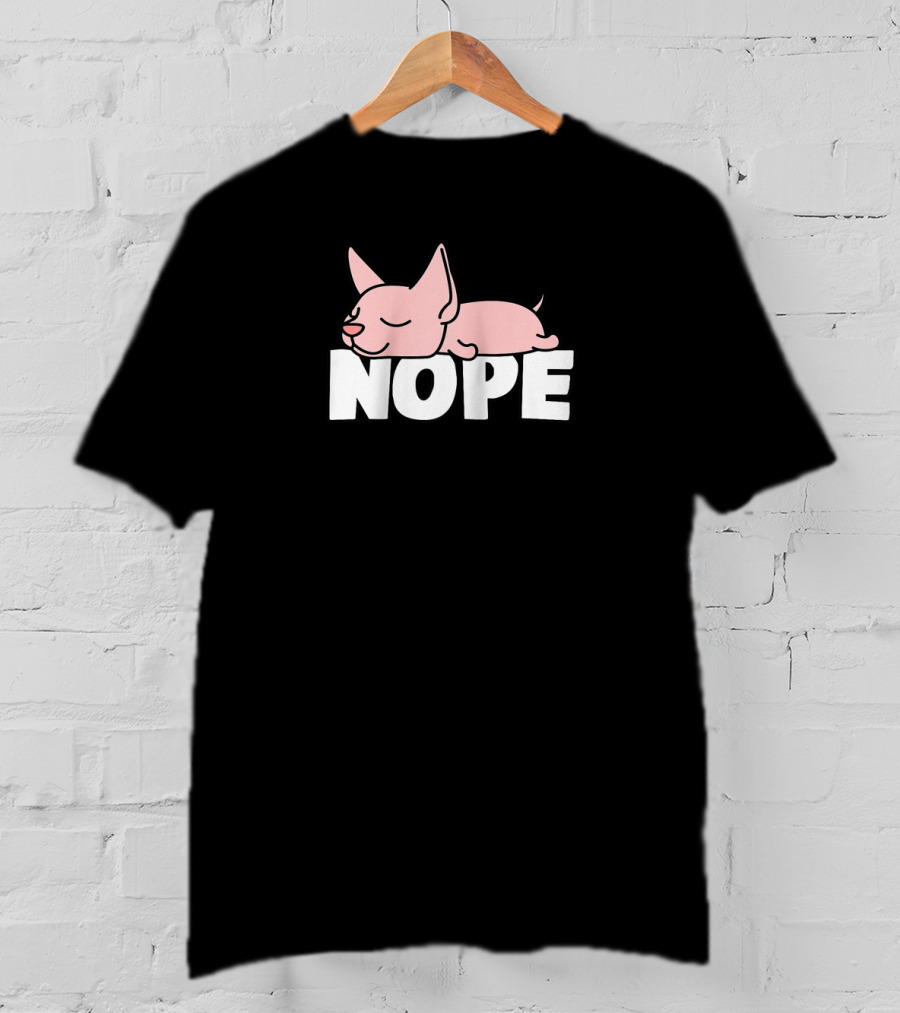 Nope Napping Cat Funny Lazy Cats Lover T-Shirt