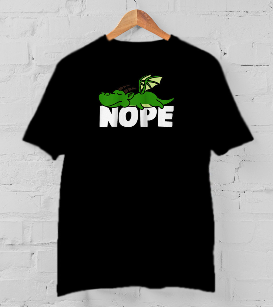 Napping Nope Lazy Dragon Funny Lover Fan T-Shirt