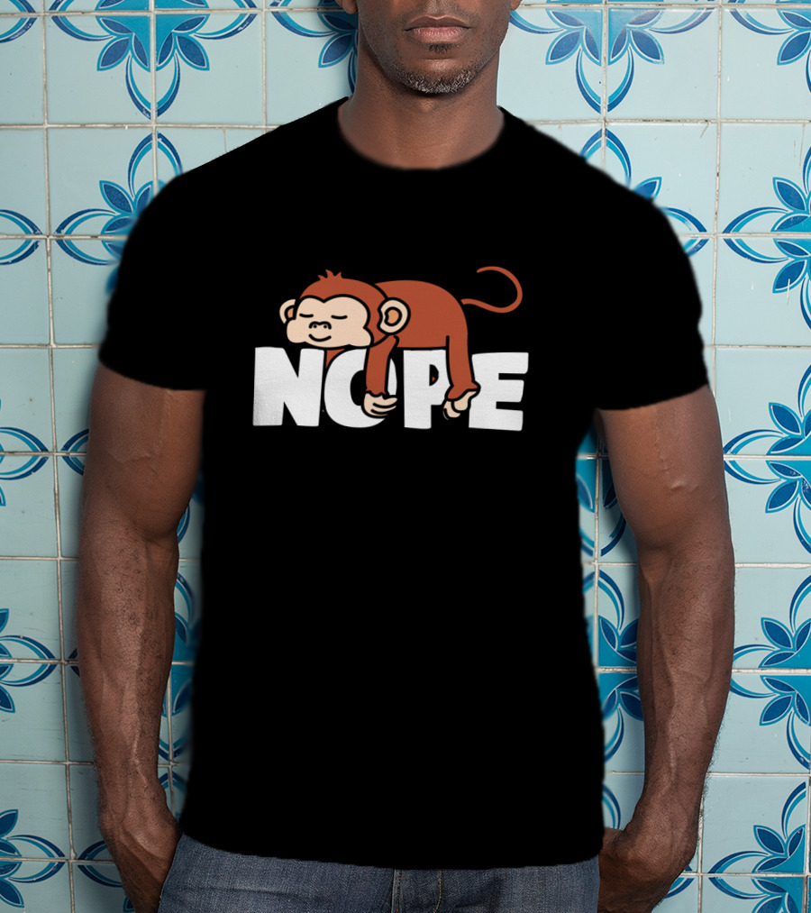 Nope Napping Monkey Funny Lazy Monkeys Lover T-Shirt
