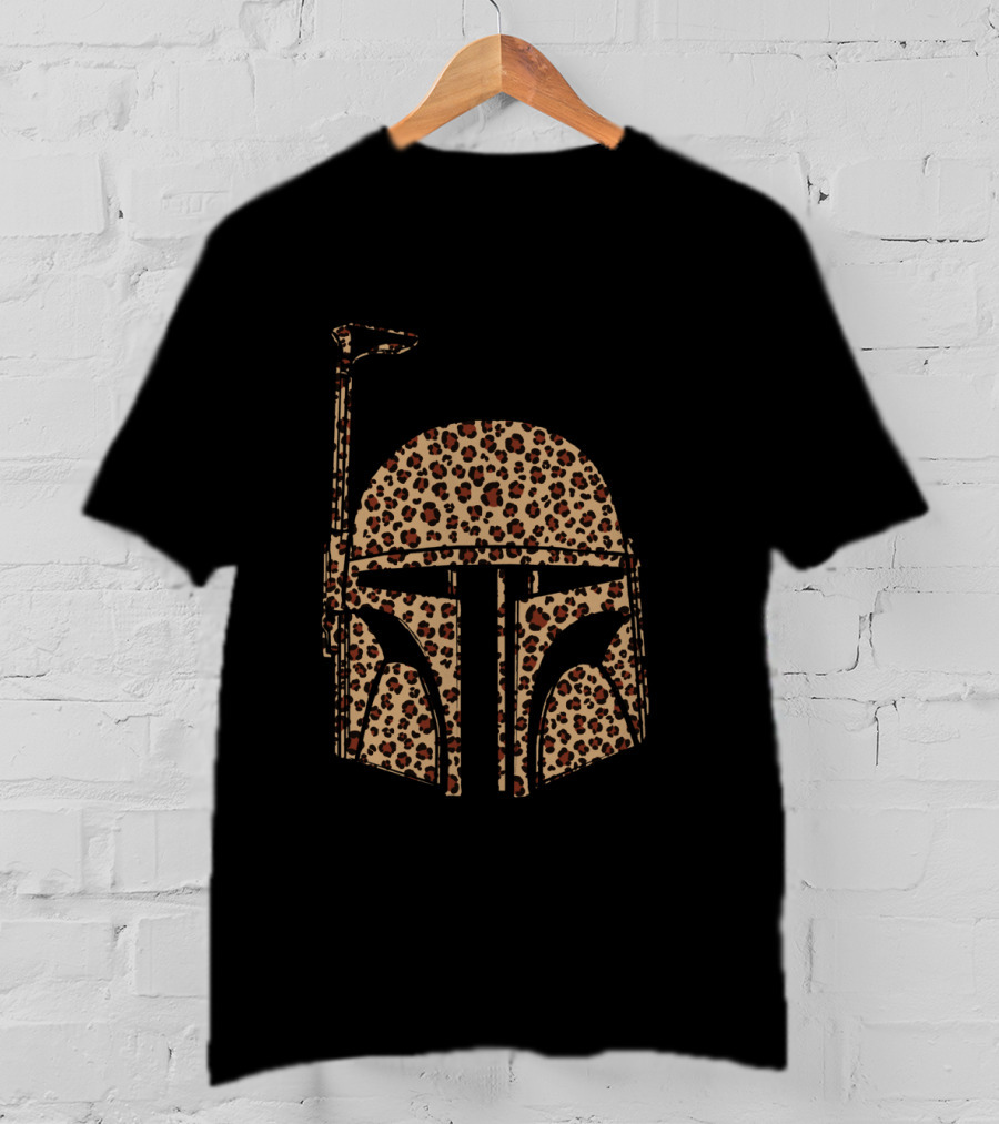 Boba Fett Helmet Cheetah Print T-Shirt