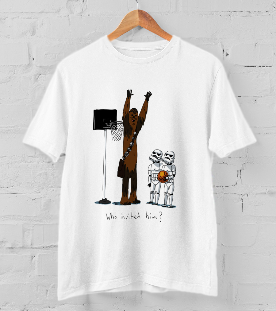Chewbacca Playing Basketball With Stormtroopers Who Invited Him T-Shirt