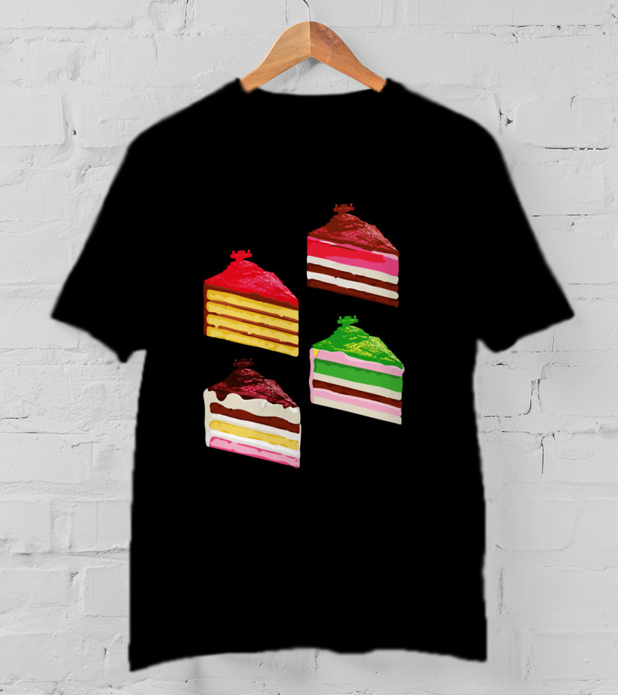 Imperial Star Destroyer Cake Slices Colorful Dessert Quartet T-Shirt