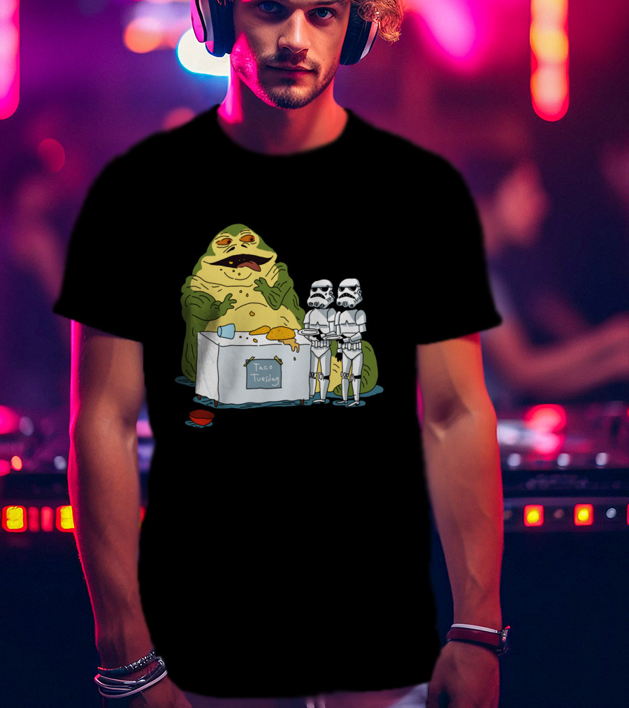 Jabba The Hutt Taco Tuesday Bring Me The Hot Sauce Stormtroopers T-Shirt
