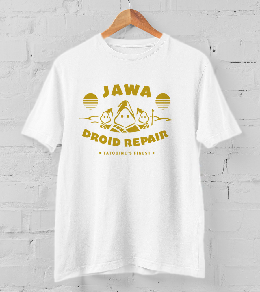 Jawa Droid Repair Tatooine's Finest Star Wars Graphics Suns Desert Icons T-Shirt