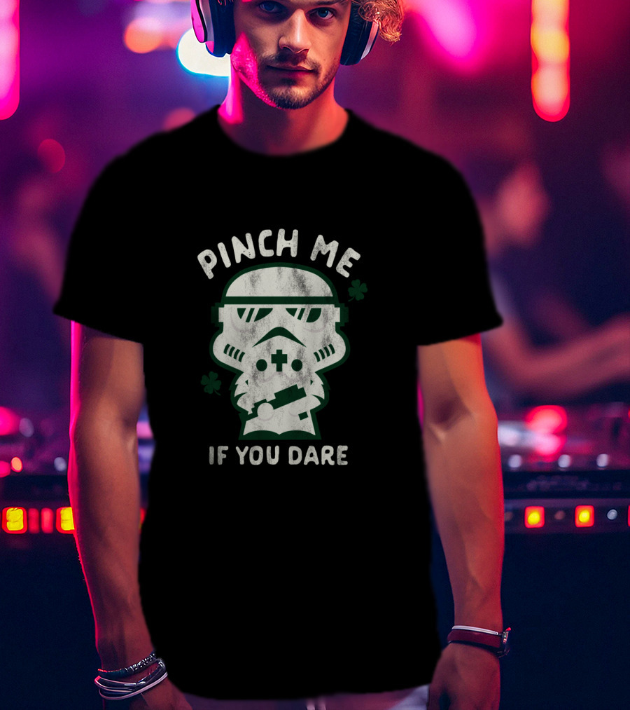 Pinch Me If You Dare Kawaii Stormtrooper Shamrock T-Shirt