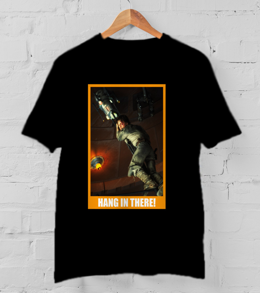 Luke Skywalker Hang In There Jedi Perseverance Message T-Shirt