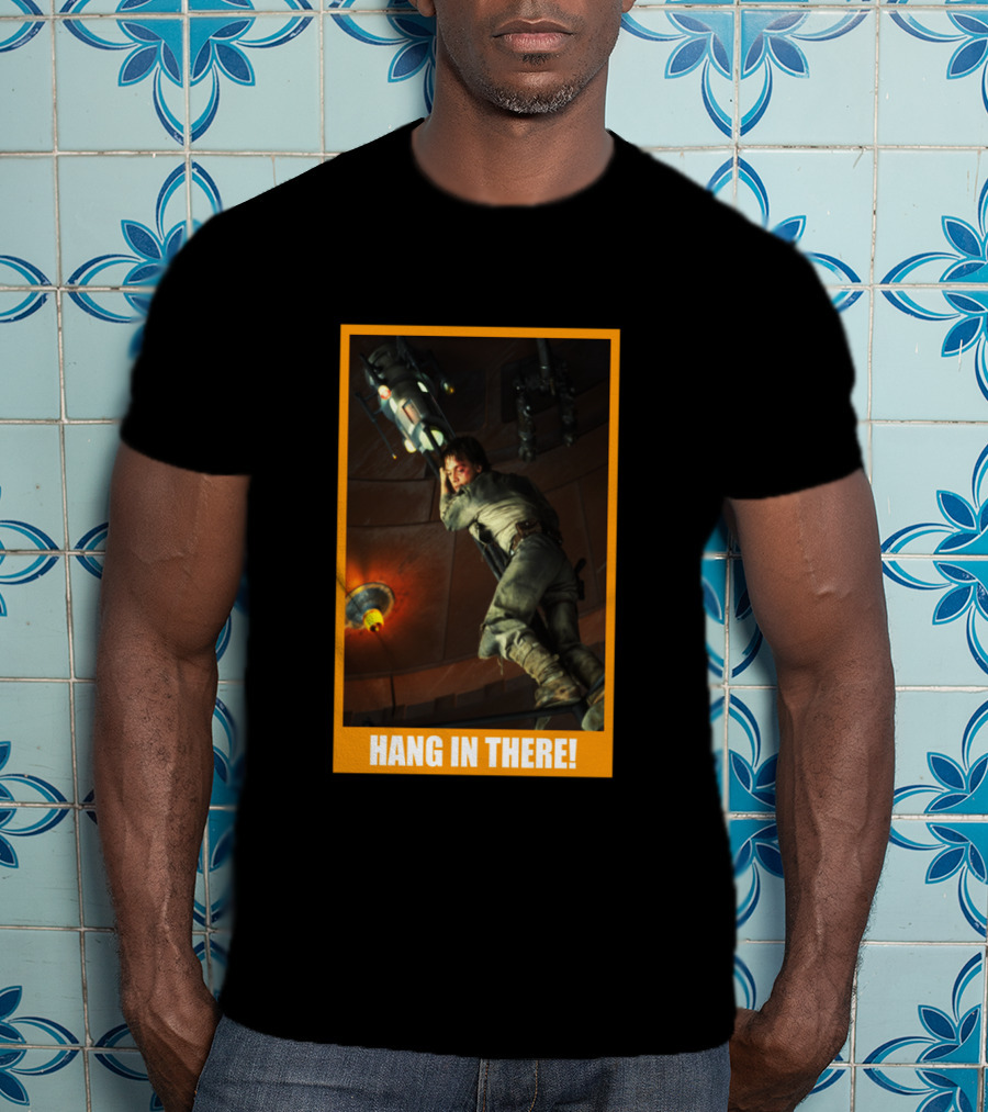 Luke Skywalker Hang In There Jedi Perseverance Message T-Shirt