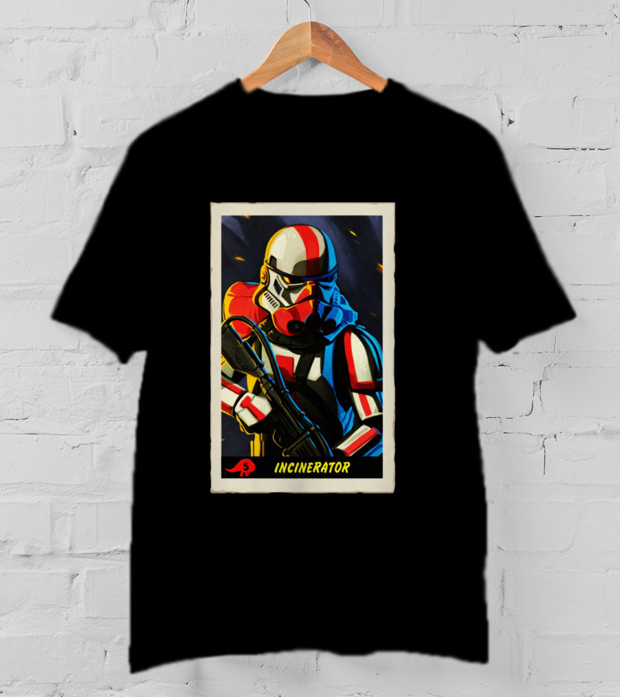 Mandalorian Incinerator Stormtrooper Card Incinerator T-Shirt