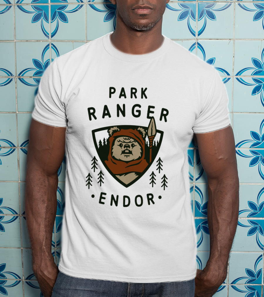 Star Wars Endor Ewok Park Ranger Badge T-Shirt