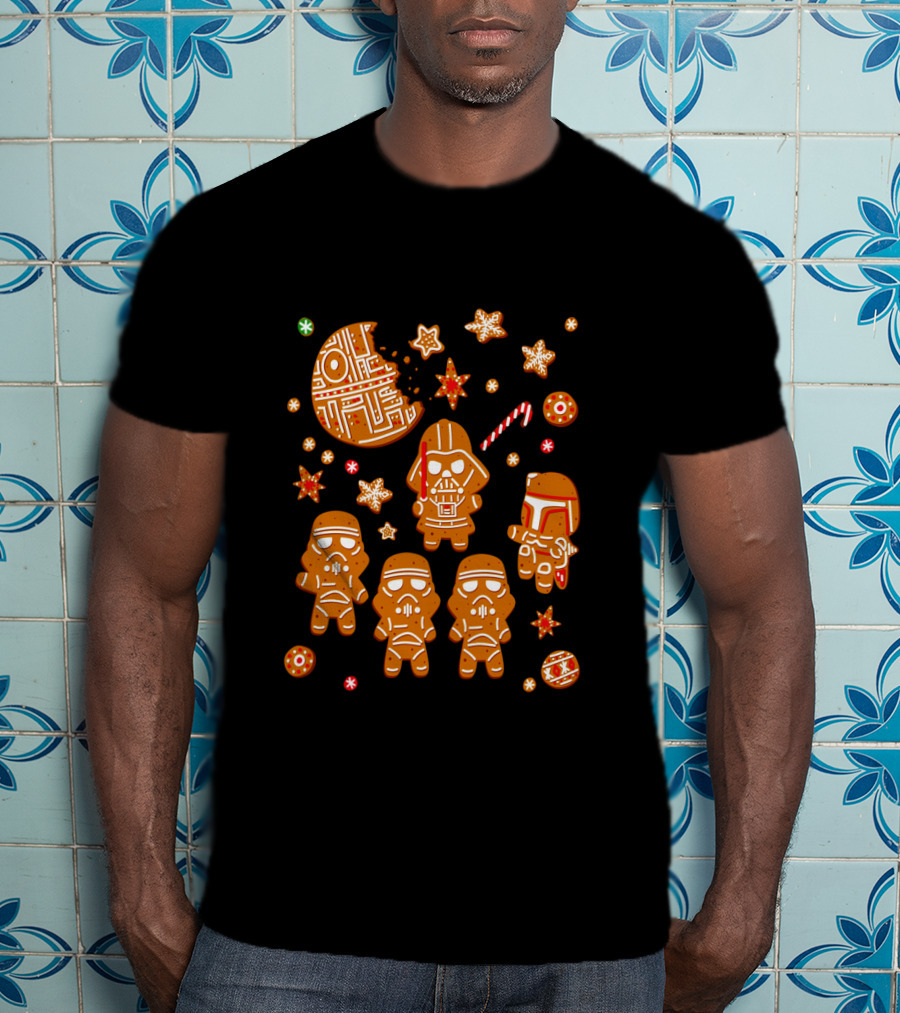 Star Wars Galactic Empire Holiday Gingerbread Cookies Stormtrooper Vader Festive T-Shirt
