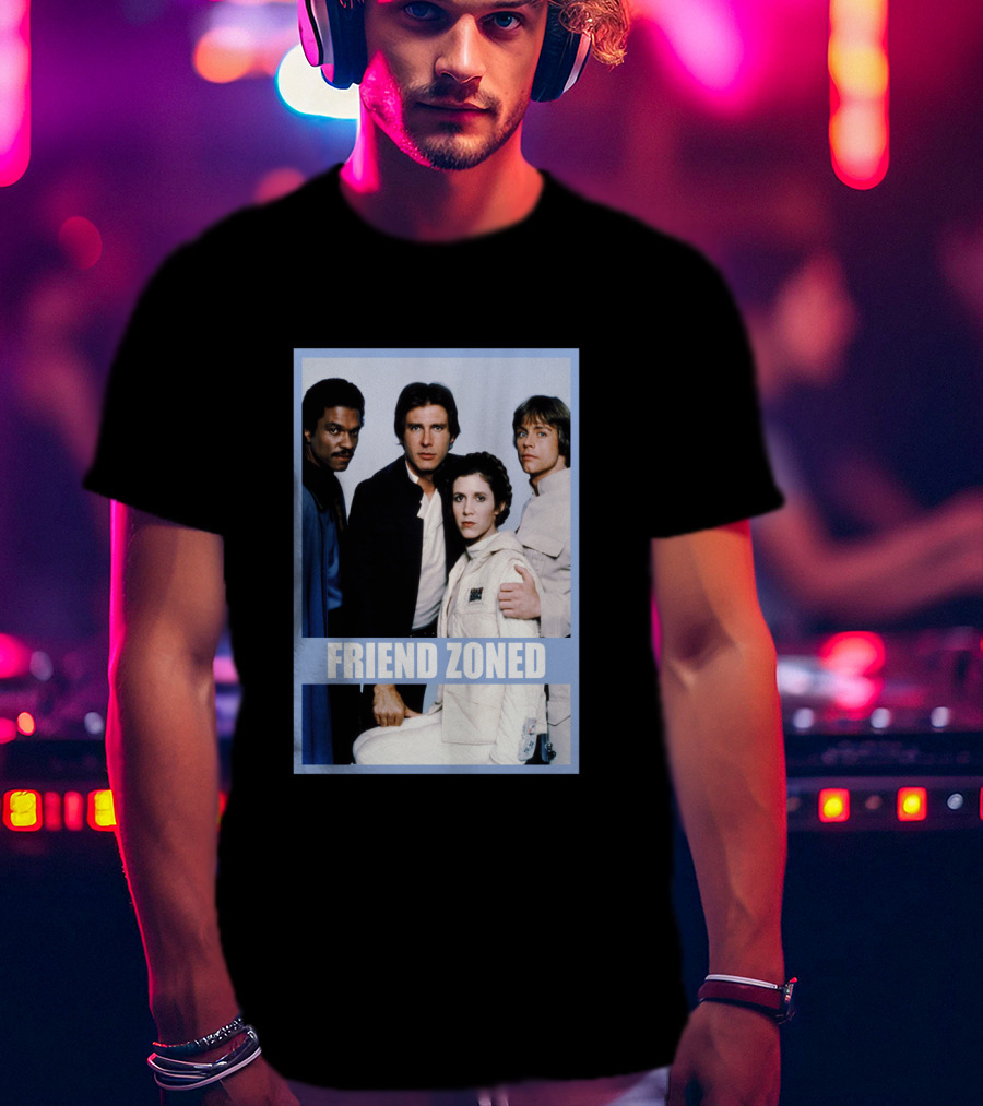 Star Wars Friend Zoned Han Luke Leia Lando T-Shirt