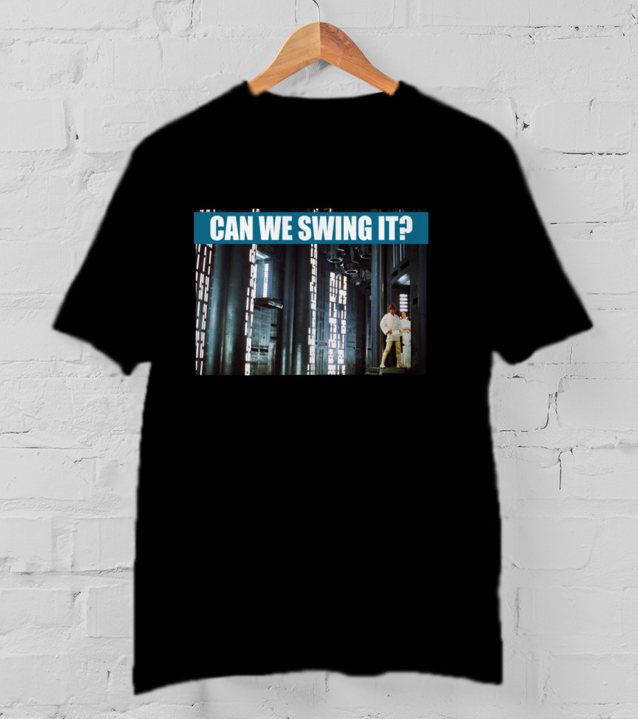 Star Wars Luke Leia Can We Swing It Iconic Escape Scene T-Shirt