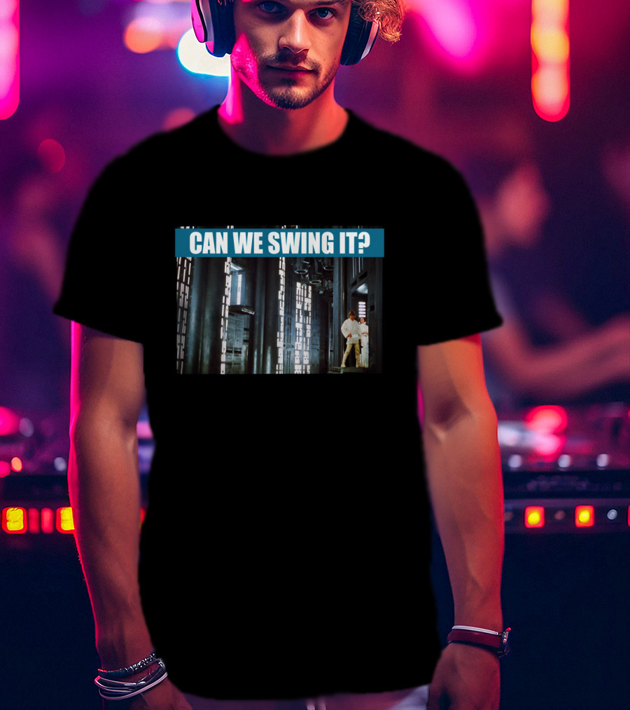 Star Wars Luke Leia Can We Swing It Iconic Escape Scene T-Shirt