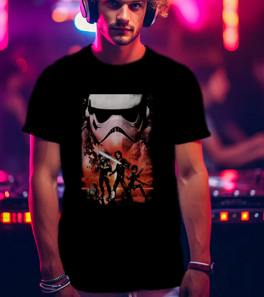 Star Wars Rebels Ghost Crew Stormtrooper Ezra Sabine Zeb Chopper T-Shirt