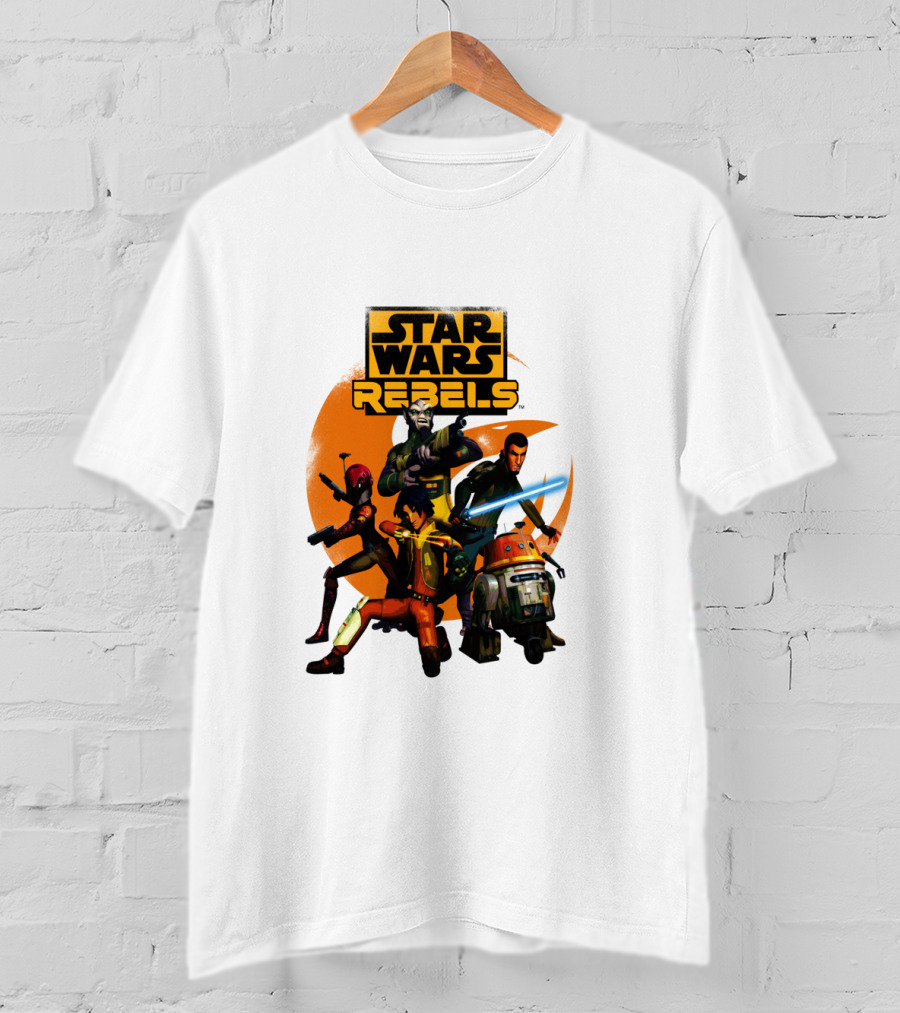 Star Wars Rebels The Good Guys Characters Group Action Scene T-Shirt