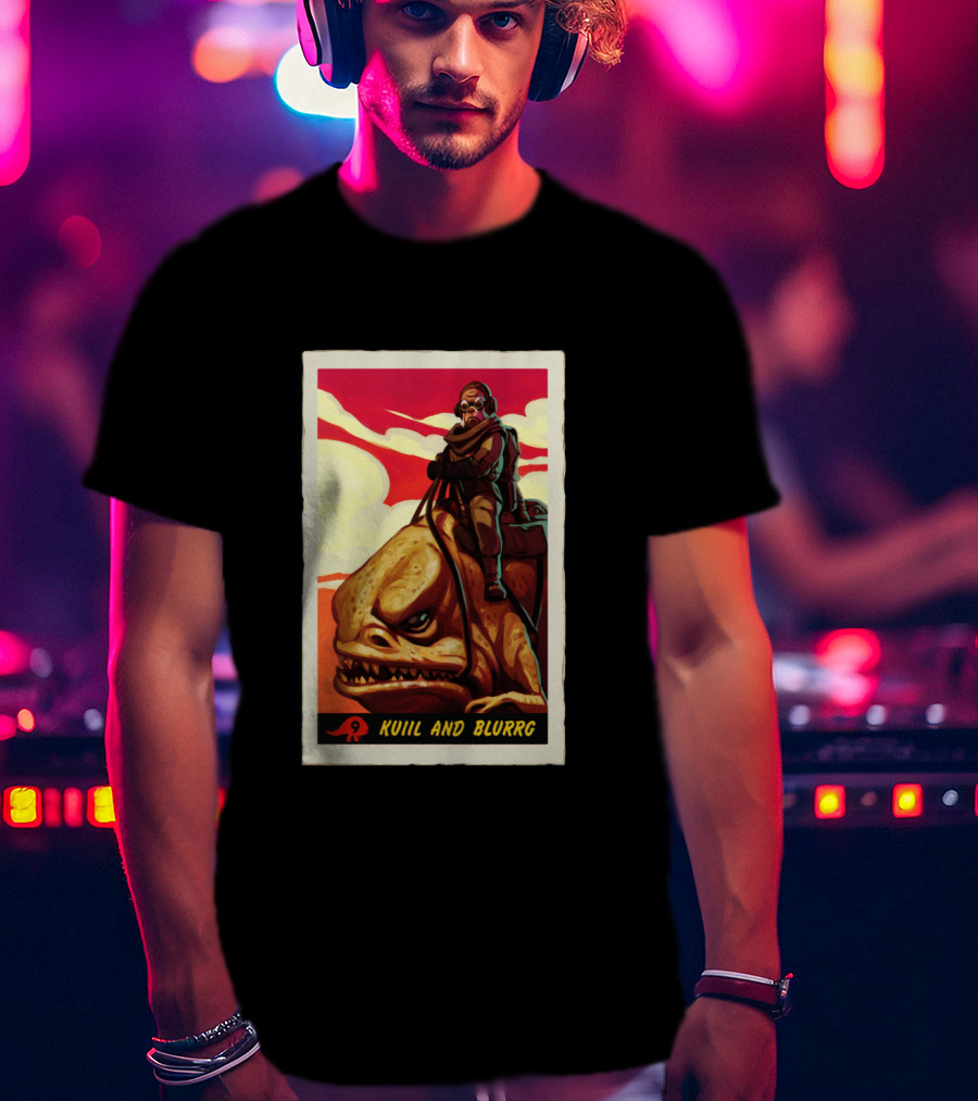 Star Wars The Mandalorian Kuiil And Blurrg Retro T-Shirt