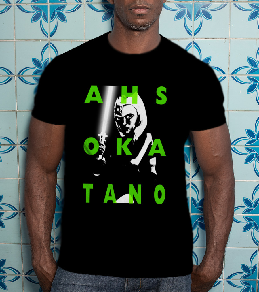 Ahsoka Tano The Clone Wars Green Text Overlay T-Shirt