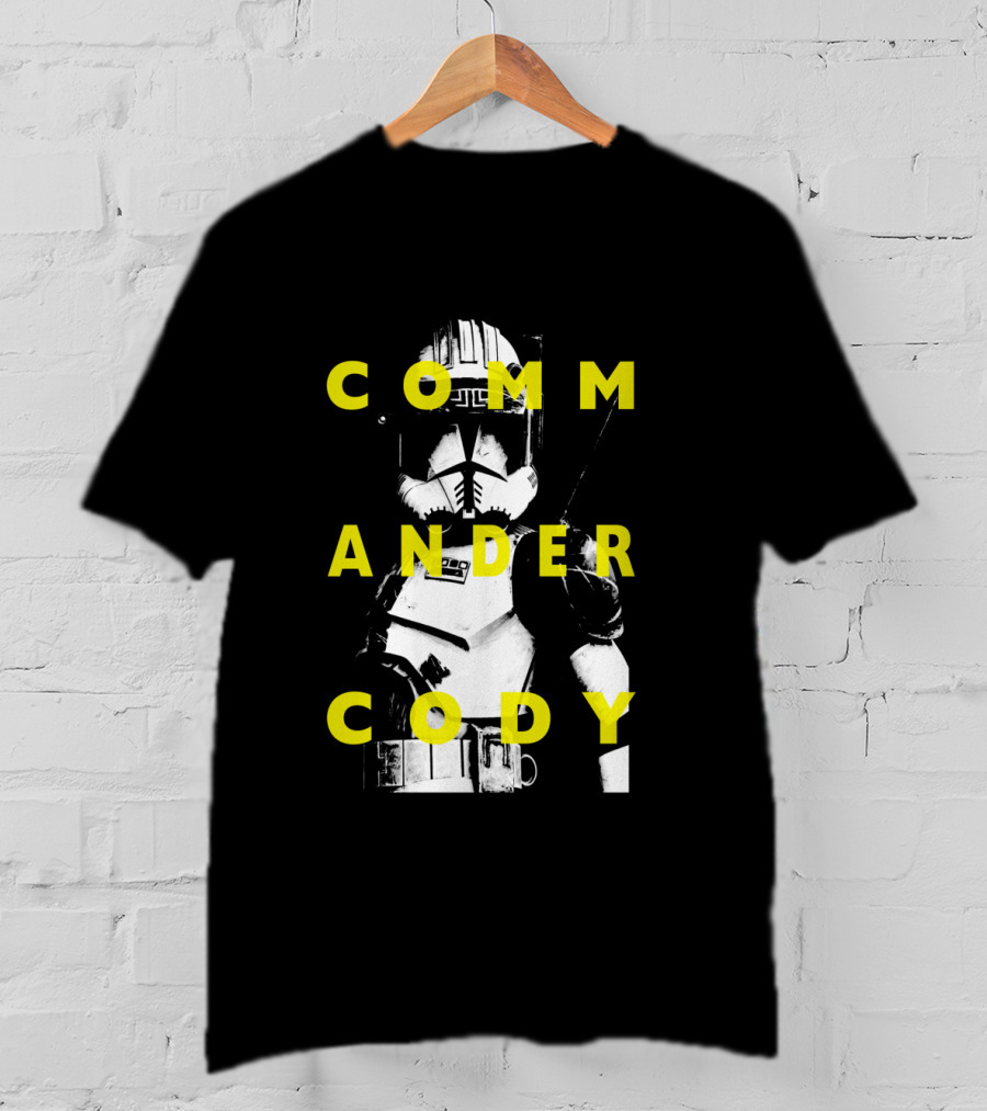 Commander Cody The Clone Wars Text Overlay T-Shirt