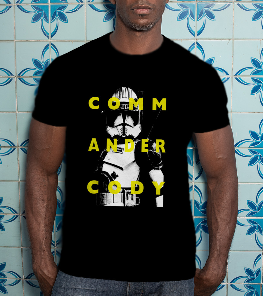 Commander Cody The Clone Wars Text Overlay T-Shirt