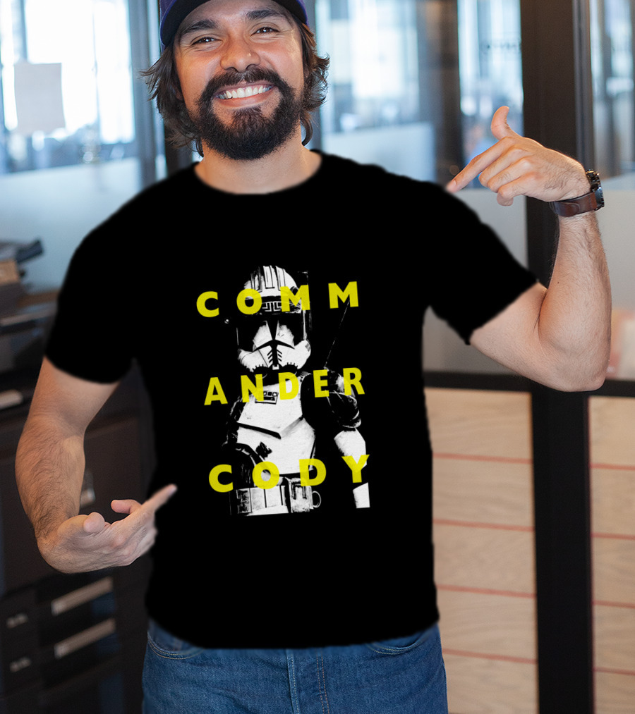 Commander Cody The Clone Wars Text Overlay T-Shirt