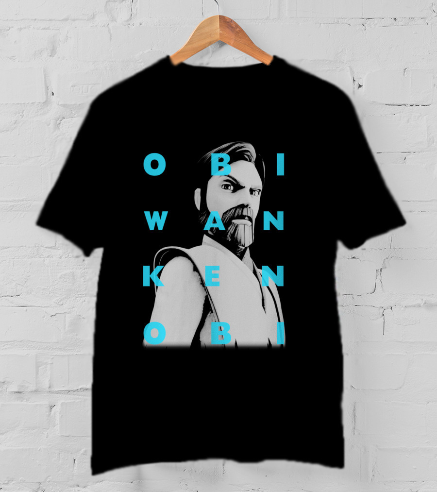 Obi Wan Kenobi Text Overlay The Clone Wars T-Shirt